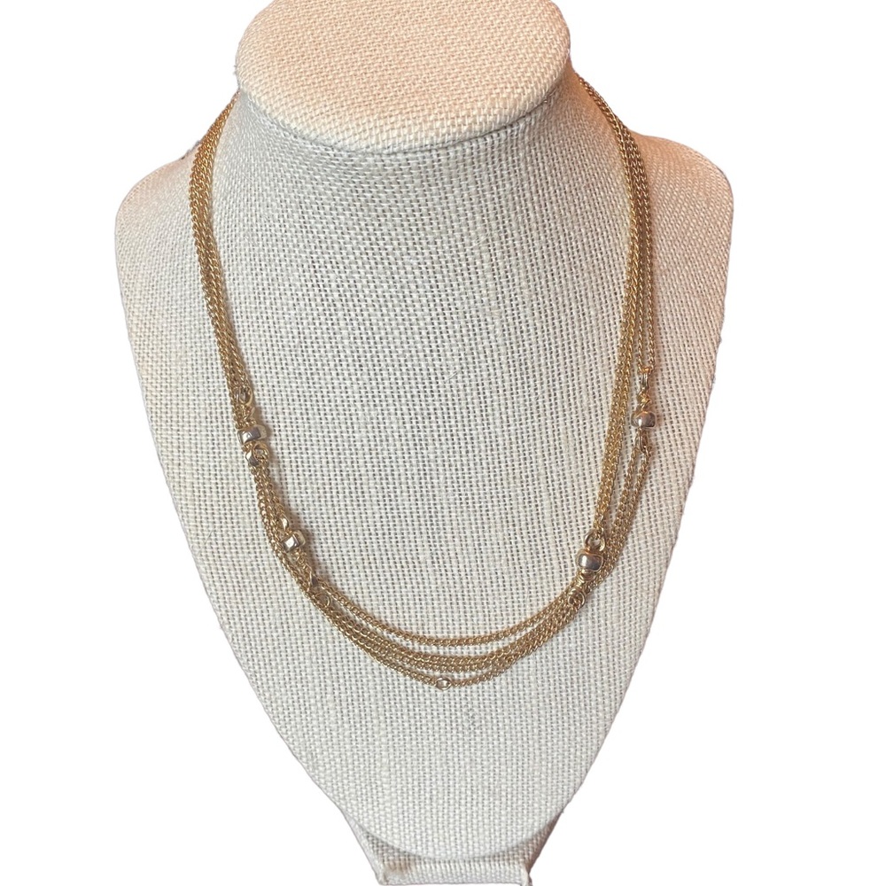 Double layered Gold Chain Necklace